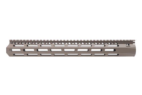 BCM MCMR 15-inch Modular Rail AR-15 Handguard in FDE is M-LOK compatible.